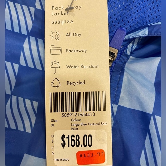 Sweaty Betty Pack Away Jacket Size XL Blue Lightweight NWT - Picture 3 of 12